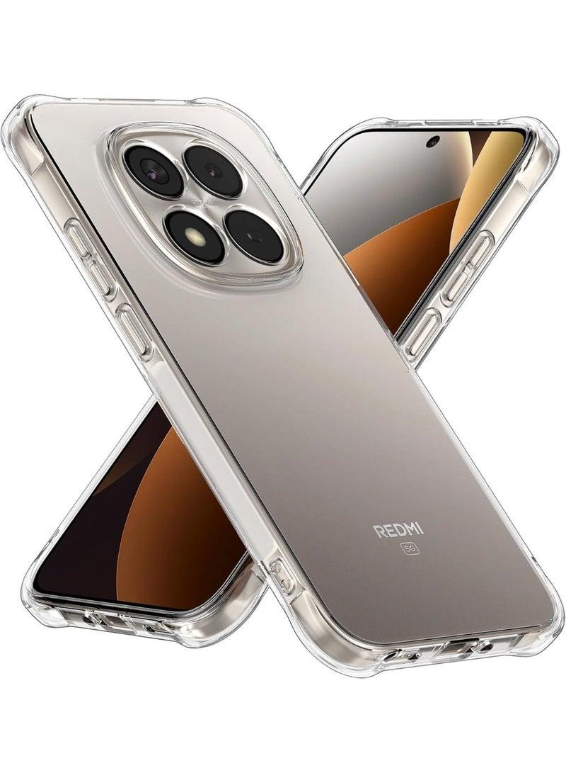 جراب حماية لهاتف شاومي ريدمي نوت 15 برو 5G، مصنوع من مادة TPU شفافة ناعمة، خفيف الوزن، مقاوم للصدمات، مع حماية للكاميرا. - Image 1